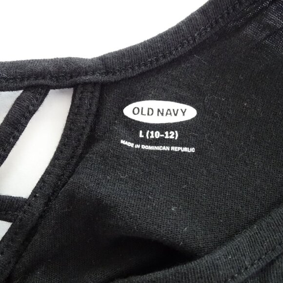 Old Navy Inspirational Heart Graphic T-Shirt Girls Size L 10 12 Black Short Slv - Picture 5 of 7